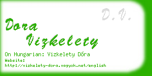 dora vizkelety business card